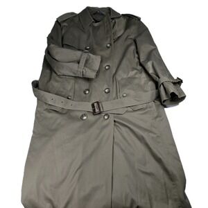 Polo University Club by Ralph Lauren Mens 42R Classic Double Breasted Coat Khaki